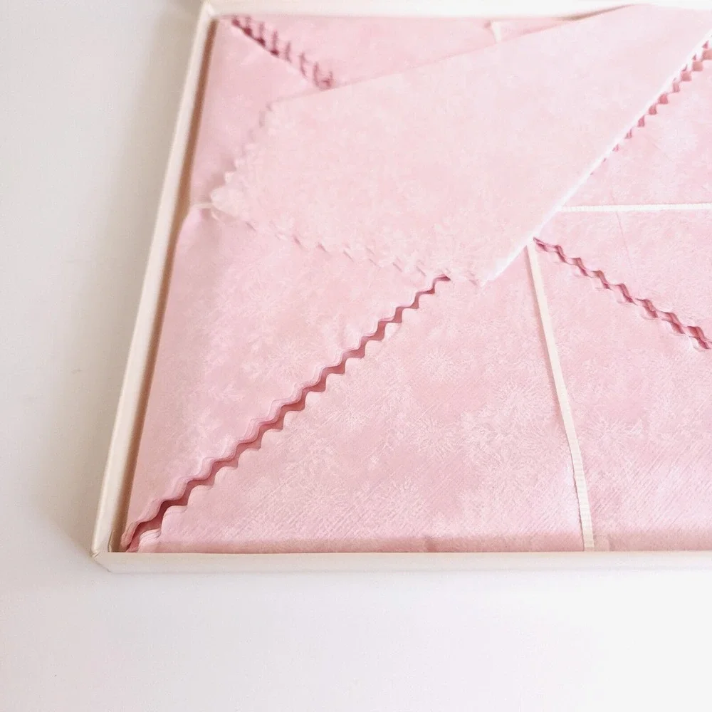 Vintage Japan Rice Paper Luncheon Napkins in Box, Silk Effect